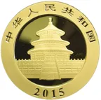 1 Unze Goldmünze China Panda 2015