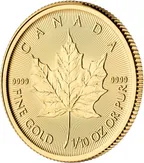 1/10 Unze Goldmünze Maple Leaf 2022