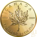 25x 1g Goldmünze Maple Leaf - Maplegram 2023