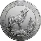 3/4 Unze Silbermünze Kanada - Grauwolf 2015