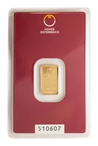 2 Gramm Goldbarren Münze Österreich
