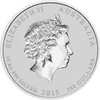 10 Kilogramm Silbermünze Australien Lunar II Ziege 2015