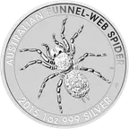 1 Unze Silbermünze Australien Trichternetzspinne 2015