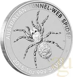 1 Unze Silbermünze Australien Trichternetzspinne 2015