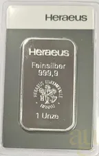 31,1 Gramm Silberbarren Heraeus