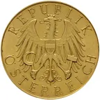 25 Schilling Goldmünze Republik Österreich