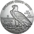 5 Unzen Silber Incuse Indianer Round