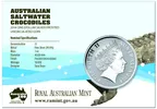 1 Unze Silbermünze Australien Salzwasser Krokodil Graham frosted 2014 in Blister