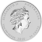 1/2 Unze Silbermünze Australien Lunar II Affe 2016