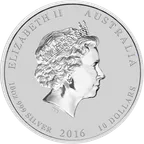 10 Unzen Silbermünze Australien Lunar II Affe 2016