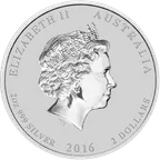 2 Unzen Silbermünze Australien Lunar II Affe 2016