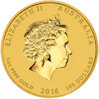 1 Unze Goldmünze Australien Lunar II Affe 2016
