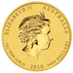 1 Kilogramm Goldmünze Australien Lunar II Tiger 2010