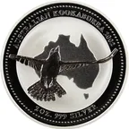 2 Unzen Silbermünze Australien Kookaburra 2002