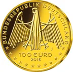 1/2 Unze Goldmünze - 100 Euro Oberes Mittelrheintal 2015 (A)