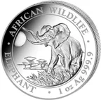 1 Unze Silbermünze Somalia Elefant 2016