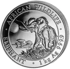 1 Kilogramm Silbermünze Somalia Elefant 2016