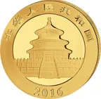3 Gramm Goldmünze China Panda 2016