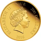1 Unze Goldmünze Niue Affe 2016