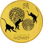 1 Unze Goldmünze Niue Affe 2016