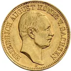 10 Mark Goldmünze Friedrich August von Sachsen