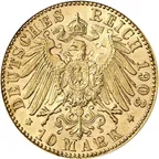 10 Mark Goldmünze Georg König von Sachsen