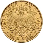 10 Mark Goldmünze Friedrich August von Sachsen