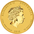 1/2 Unze Goldmünze Australien Lunar II Affe 2016