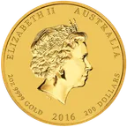 2 Unzen Goldmünze Australien Lunar II Affe 2016