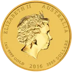 1 Kilogramm Goldmünze Australien Lunar II Affe 2016