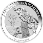 1 Unze Silbermünze Australien Kookaburra 2016