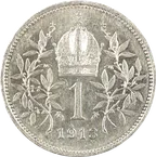 1 Krone Silbermünze Österreich - Ungarn