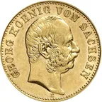 10 Mark Goldmünze Georg König von Sachsen