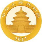 15 Gramm Goldmünze China Panda 2017