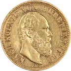 5 Mark Goldmünze Karl König von Württemberg