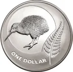 1 Unze Silbermünze Neuseeland Kiwi 2009 in Blisterkarte