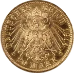 20 Mark Goldmünze Ludwig III König von Bayern