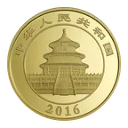100g Goldmünze China Panda 2016