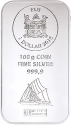 100 Gramm Silber Argor Heraeus Fiji Münzbarren
