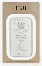 100 Gramm Silber Argor Heraeus Fiji Münzbarren