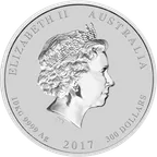 10 Kilogramm Silbermünze Australien Lunar II Hahn 2017