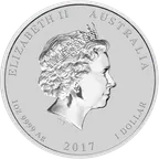 1 Unze Silbermünze Australien Lunar II Hahn 2017