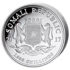 1 Kilogramm Silbermünze Somalia Elefant 2017