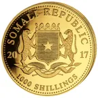 1 Unze Goldmünze Somalia Elefant 2017