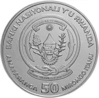 1 Unze Silbermünze Ruanda Berggorilla 2008
