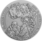 1 Unze Silbermünze Ruanda Berggorilla 2008