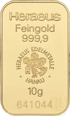 10 Gramm Goldbarren Heraeus