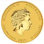 1/2 Unze Goldmünze Australien Lunar II Hahn 2017
