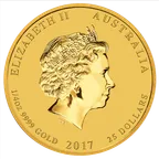 1/4 Unze Goldmünze Australien Lunar II Hahn 2017