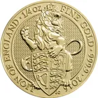 1/4 Unze Goldmünze Queens Beasts Lion 2016